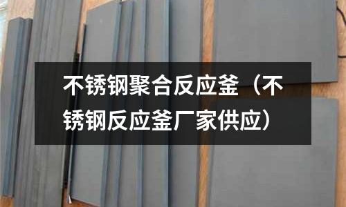 不銹鋼聚合反應釜（不銹鋼反應釜廠家供應）