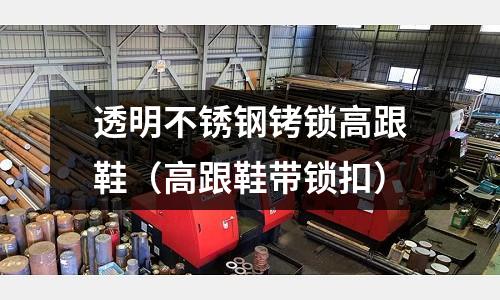 透明不銹鋼銬鎖高跟鞋(高跟鞋帶鎖扣)