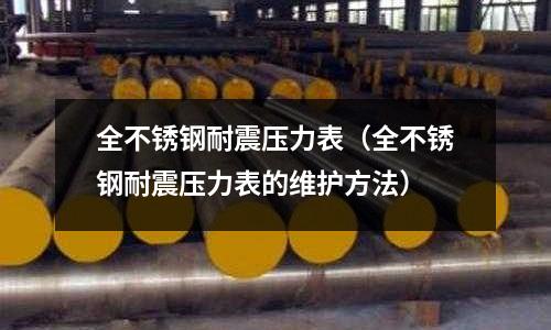 全不銹鋼耐震壓力表(全不銹鋼耐震壓力表的維護方法)