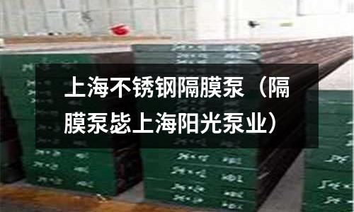 上海不銹鋼隔膜泵(隔膜泵毖上海陽光泵業(yè))