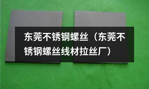 東莞不銹鋼螺絲(東莞不銹鋼螺絲線材拉絲廠)