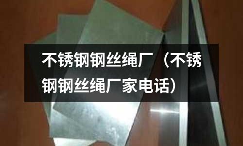 不銹鋼鋼絲繩廠(不銹鋼鋼絲繩廠家電話)