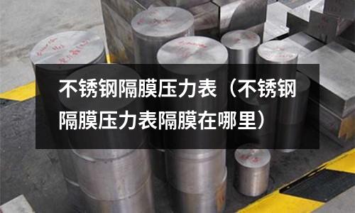 不銹鋼隔膜壓力表（不銹鋼隔膜壓力表隔膜在哪里）