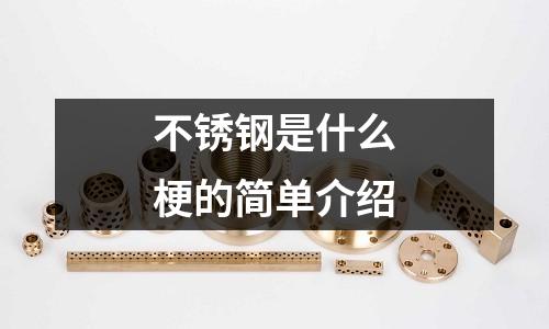 不銹鋼是什么梗的簡(jiǎn)單介紹