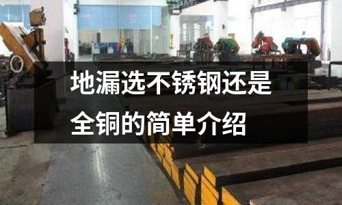 地漏選不銹鋼還是全銅的簡單介紹