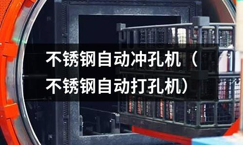 不銹鋼自動沖孔機（不銹鋼自動打孔機）