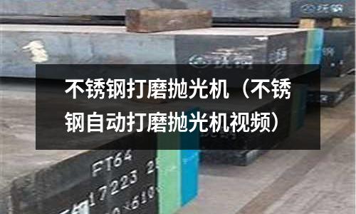 不銹鋼打磨拋光機(不銹鋼自動打磨拋光機視頻)