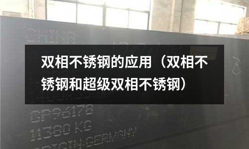 雙相不銹鋼的應用(雙相不銹鋼和超級雙相不銹鋼)