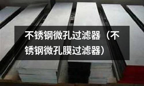 不銹鋼微孔過濾器（不銹鋼微孔膜過濾器）