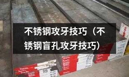 不銹鋼攻牙技巧（不銹鋼盲孔攻牙技巧）