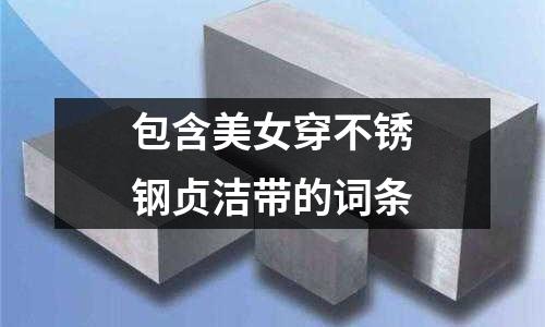 包含美女穿不銹鋼貞潔帶的詞條