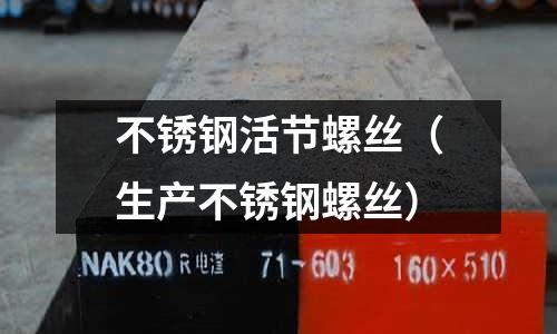 不銹鋼活節螺絲(生產不銹鋼螺絲)