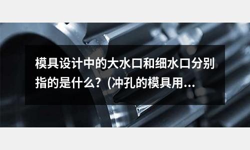 模具設(shè)計中的大水口和細(xì)水口分別指的是什么？(沖孔的模具用多久,沖頭會磨損影響到尺寸)