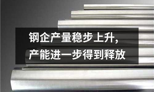 鋼企產(chǎn)量穩(wěn)步上升,產(chǎn)能進一步得到釋放