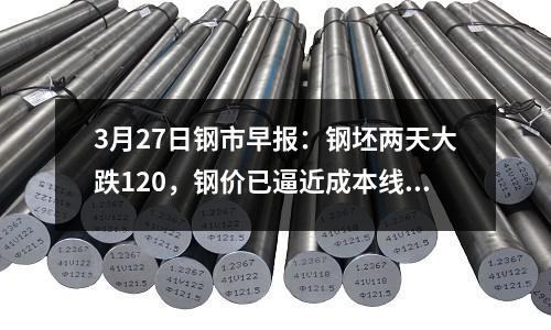 3月27日鋼市早報：鋼坯兩天大跌120，鋼價已逼近成本線！