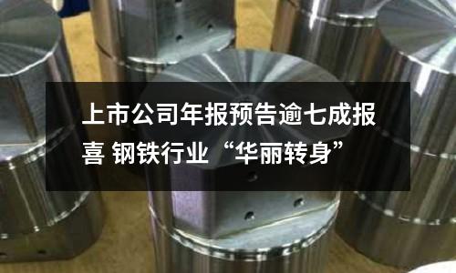 上市公司年報(bào)預(yù)告逾七成報(bào)喜 鋼鐵行業(yè)“華麗轉(zhuǎn)身”