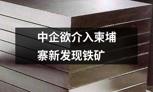 中企欲介入柬埔寨新發現鐵礦