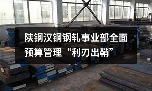 陜鋼漢鋼鋼軋事業(yè)部全面預(yù)算管理“利刃出鞘”