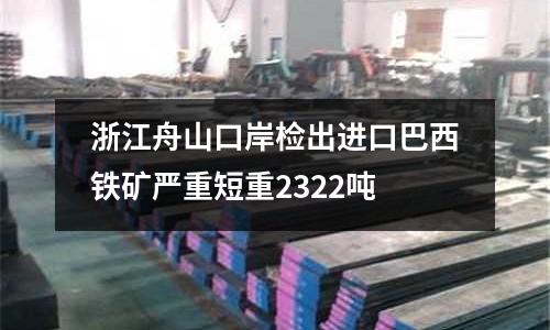 浙江舟山口岸檢出進(jìn)口巴西鐵礦嚴(yán)重短重2322噸