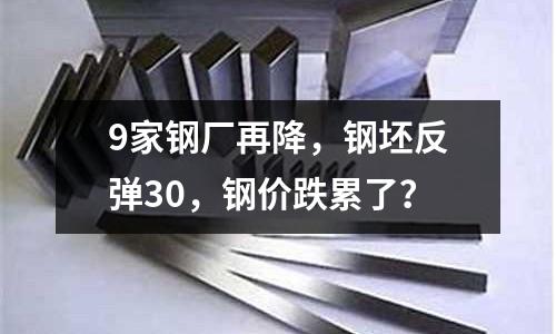 9家鋼廠再降，鋼坯反彈30，鋼價(jià)跌累了？