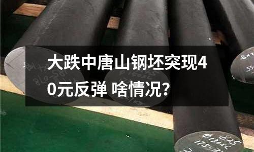 大跌中唐山鋼坯突現(xiàn)40元反彈 啥情況？