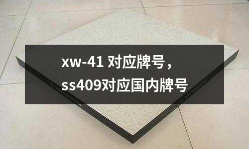 xw-41 對應牌號，ss409對應國內牌號