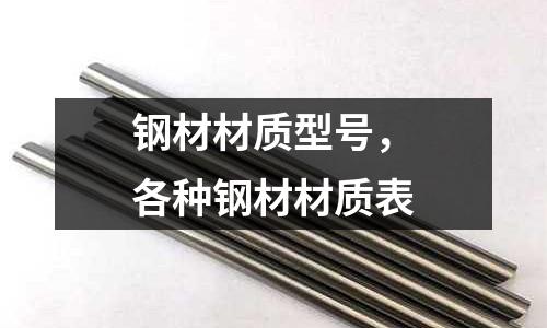 鋼材材質(zhì)型號，各種鋼材材質(zhì)表