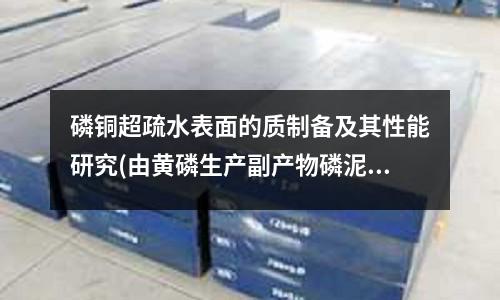 磷銅超疏水表面的質制備及其性能研究(由黃磷生產副產物磷泥制備磷銅實驗研究)