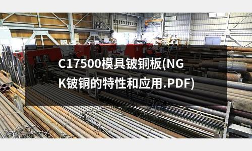 C17500模具鈹銅板(NGK鈹銅的特性和應用.PDF)