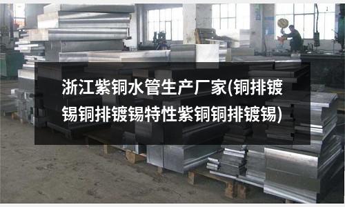 浙江紫銅水管生產(chǎn)廠家(銅排鍍錫銅排鍍錫特性紫銅銅排鍍錫)