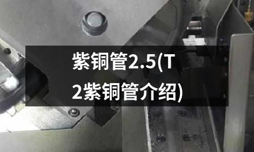 紫銅管2.5(T2紫銅管介紹)