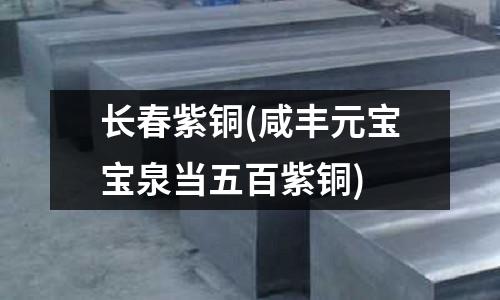 長春紫銅(咸豐元寶寶泉當五百紫銅)