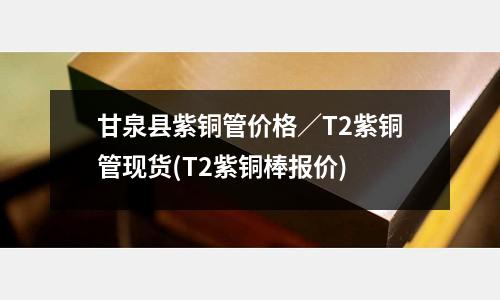 甘泉縣紫銅管價(jià)格／T2紫銅管現(xiàn)貨(T2紫銅棒報(bào)價(jià))