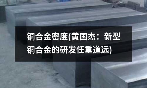 銅合金密度(黃國杰：新型銅合金的研發任重道遠)