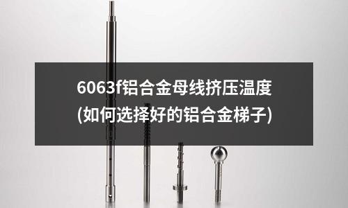 6063f鋁合金母線擠壓溫度(如何選擇好的鋁合金梯子)