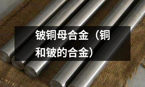 鈹銅母合金（銅和鈹?shù)暮辖穑? /></a>
              </div>
              <div   id=