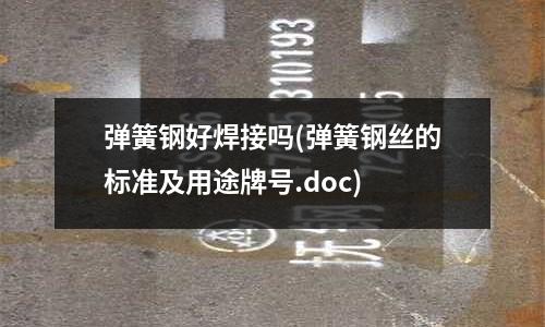 彈簧鋼好焊接嗎(彈簧鋼絲的標準及用途牌號.doc)