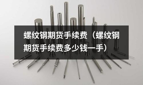 螺紋鋼期貨手續費（螺紋鋼期貨手續費多少錢一手）