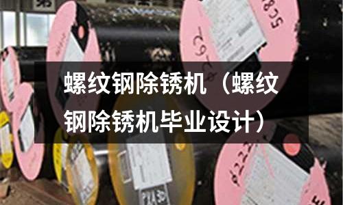 螺紋鋼除銹機（螺紋鋼除銹機畢業設計）