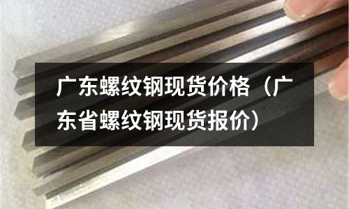 廣東螺紋鋼現貨價格（廣東省螺紋鋼現貨報價）