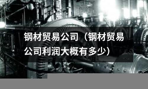 鋼材貿易公司（鋼材貿易公司利潤大概有多少）