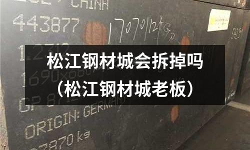 松江鋼材城會拆掉嗎(松江鋼材城老板)