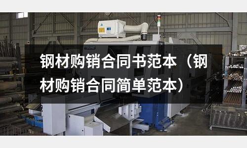 鋼材購銷合同書范本(鋼材購銷合同簡單范本)