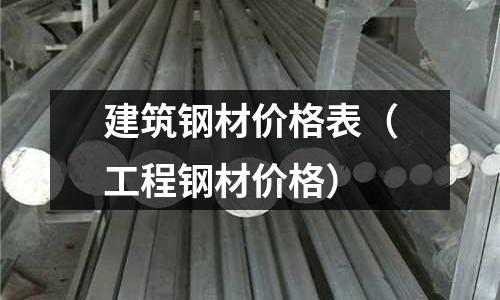 建筑鋼材價格表（工程鋼材價格）