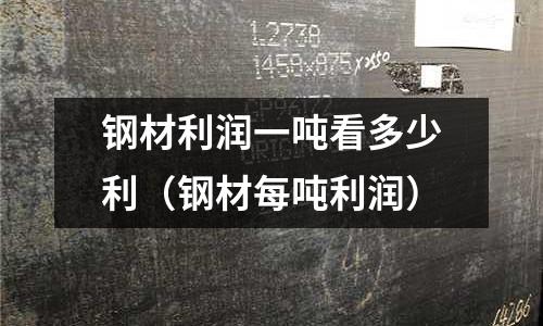 鋼材利潤(rùn)一噸看多少利（鋼材每噸利潤(rùn)）
