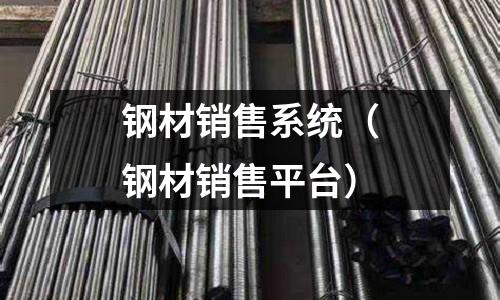 鋼材銷售系統(tǒng)（鋼材銷售平臺(tái)）