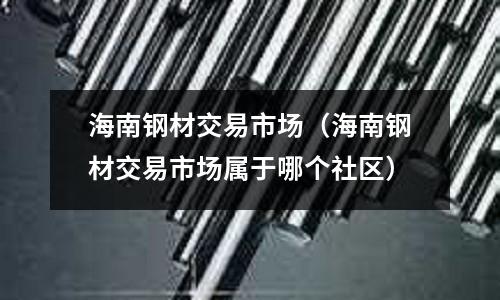 海南鋼材交易市場（海南鋼材交易市場屬于哪個社區）