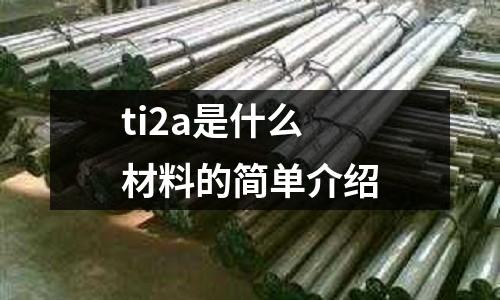ti2a是什么材料的簡單介紹