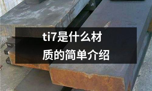 ti7是什么材質的簡單介紹