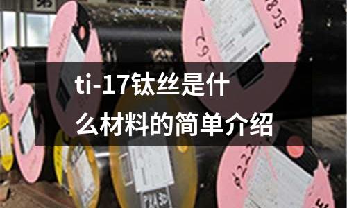 ti-17鈦絲是什么材料的簡(jiǎn)單介紹